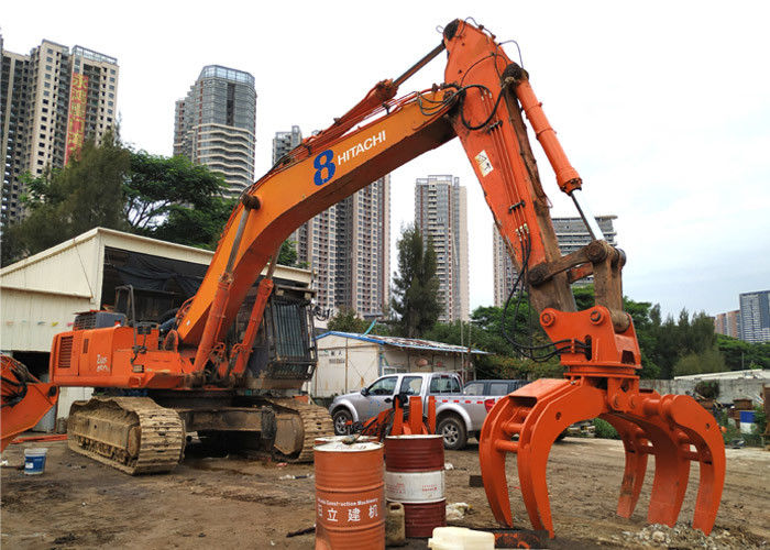 High Speed Excavator Claw Attachment , Log Grapple Rotator Hitachi