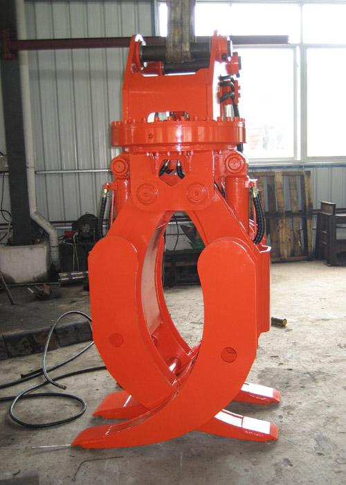 360 Degree Excavator Rotating Grapple , Hydraulic Rock Grab For