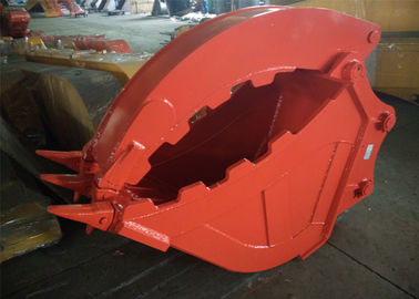 Single Cylinder Excavator Bucket Grab , Excavator Rock Bucket For Doosan DX225 Excavator