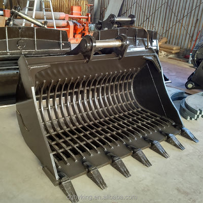 High Performance Wide Skeleton Sieve Bucket for Komatsu PC200 Excavator - 20 Ton Capacity, 1.55m³ Volume, Q345/Q460/NM360/NM400/WH60/Hardox400 Material