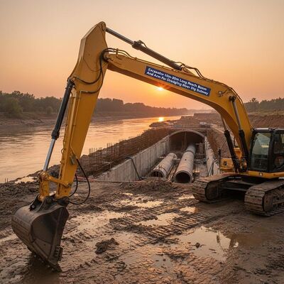 Excavator 10m-20m Long Reach Boom And Arm For Dredging River Dig Subway