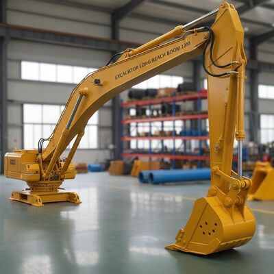 Excavator Long Reach Boom And Arm Total Length 18Meters For Dredging River Or Subway