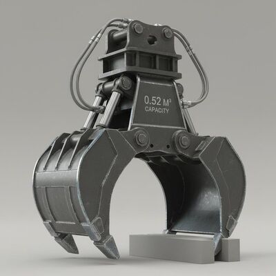 0.52Cubic Meter Capacity Excavator Bucket Grab Excavator Claw Attachment With Q345B Q690D High Performance Material