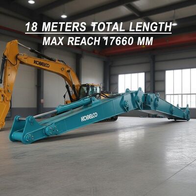 18 Meters Total Length Long Reach Boom for Kobelco SK330 with Max Reach Distance 17600 mm