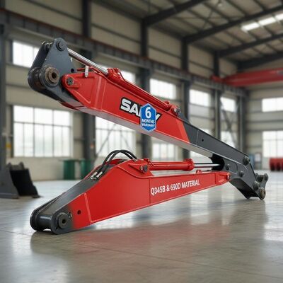 SANY Excavator Long Boom and Arm with 6 Months Warranty Q345B&Q690D Material and 45 Degree Tapered Seams