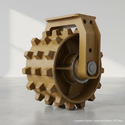 Custom Excavator Compaction Wheel With High Operating Efficiency Roller Compactors For 20Ton Crawler Excavator