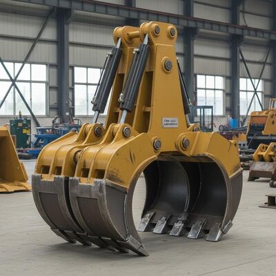 Hydraulic Clamshell Grapple Bucket with 1.6m³ Capacity for 30ton Excavator Made of Q345B+HARDOX450 Material