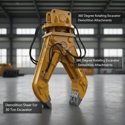 360 Degree Rotating Excavator Demolition Attachments  Demoliton Shear For 30 Ton Excavator