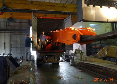 Orange Long Reach Excavator Booms Heavy Duty Larger Work Range With Lamp Bracket